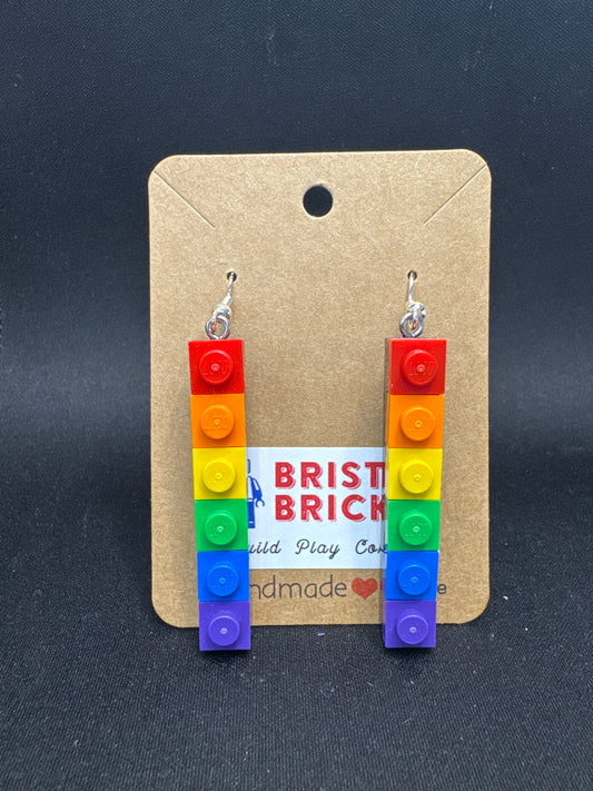 A160 - Large Color Bar Square Earrings