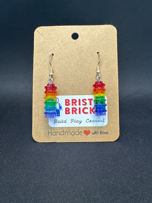 A007 - Rainbow Round Stack Earrings Translucent