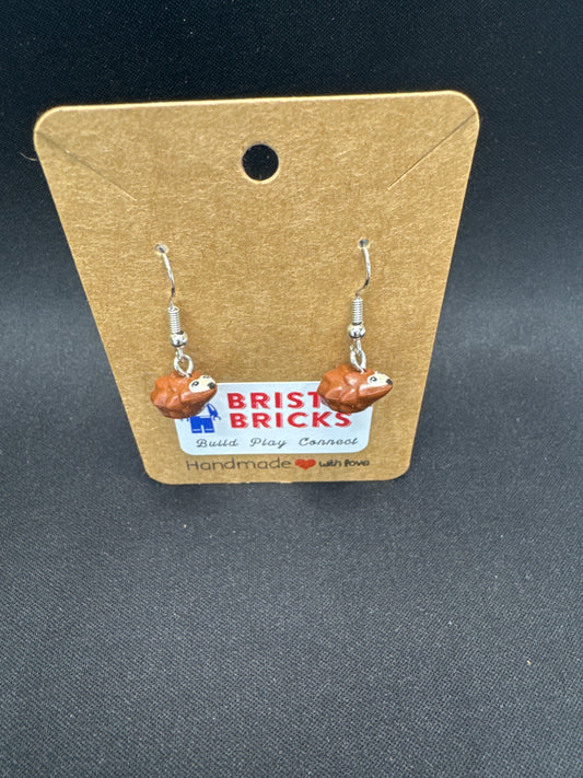 A185 - Hedgehog Earrings