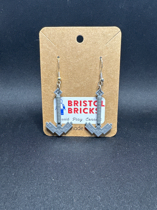 A178 - Minecraft Pickaxe Earrings