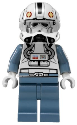 sw0281 - Clone Trooper V-wing Pilot (Phase 2) - Sand Blue Arms and Legs, White Head