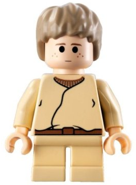 sw0159 - Anakin Skywalker - Short Legs, Short Tousled Hair, Reddish Brown Belt