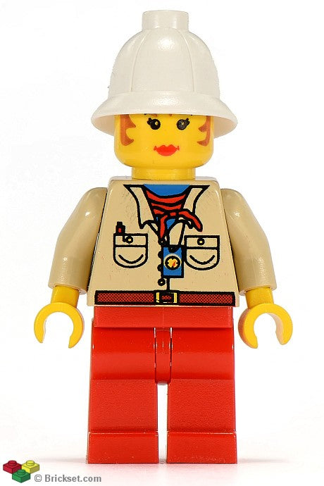 adv015 - Pippin Reed / Miss Gail Storm - Tan Shirt, Red Legs, White Pith Helmet