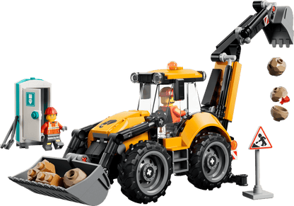 60480 - Yellow Backhoe Loader