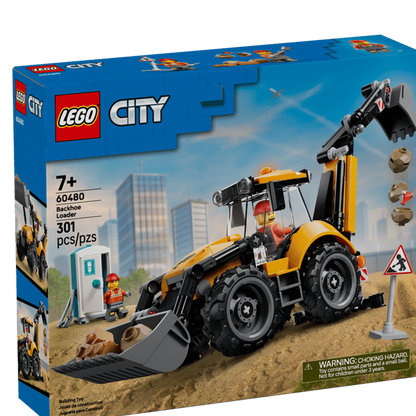 60480 - Yellow Backhoe Loader
