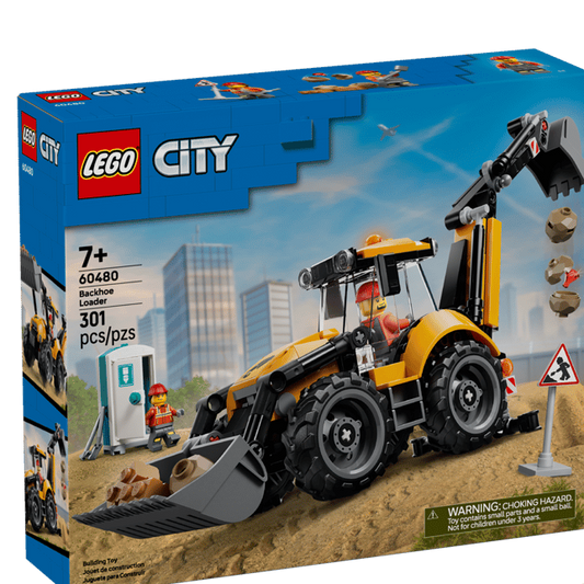 60480 - Yellow Backhoe Loader