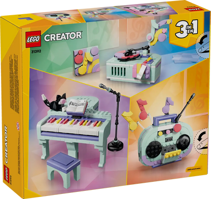 31392 - Music Decor Piano with Cat