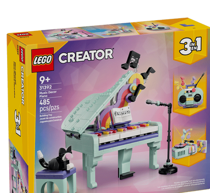 31392 - Music Decor Piano with Cat