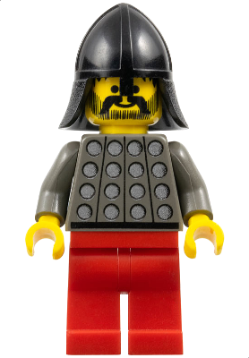 cas030 - Fright Knights - Knight 3, Red Legs, Black Neck-Protector