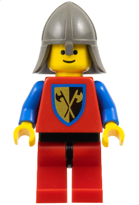 cas111 - Crusader Axe - Red Legs with Black Hips, Dark Gray Neck-Protector