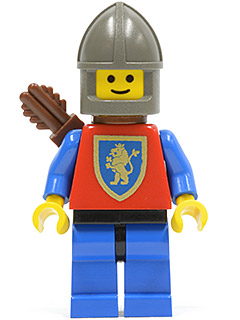 cas113a - Crusader Lion - Blue Legs with Black Hips, Dark Gray Chin-Guard, Quiver