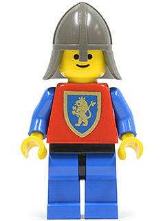 cas115 - Crusader Lion - Blue Legs with Black Hips, Dark Gray Neck-Protector
