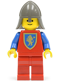 cas121 - Crusader Lion - Red Legs, Dark Gray Neck-Protector
