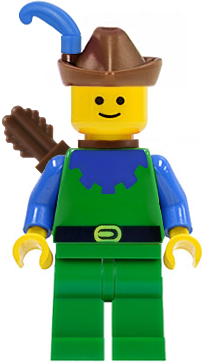 cas134a - Forestman - Blue, Brown Hat, Blue Feather, Quiver