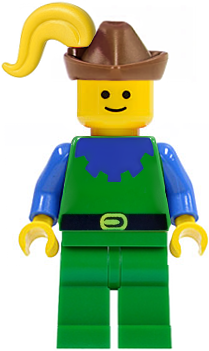 cas135 - Forestman - Blue, Brown Hat, Yellow Plume