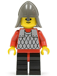 cas148 - Scale Mail - Red with Red Arms, Black Legs with Red Hips, Black Neck-Protector
