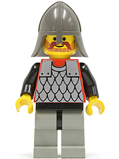 cas159 - Scale Mail - Red with Black Arms, Light Gray Legs with Black Hips, Dark Gray Neck-Protector