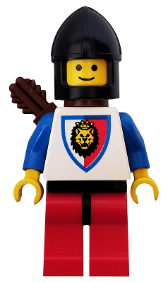 cas239 - Royal Knights - Knight 1, Black Chin-Guard, with Quiver