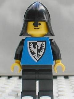 cas253 - Black Falcon - Black Legs, Black Neck-Protector, Shield Bottom Pointed
