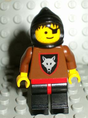 cas255 - Wolfpack - Eye Patch, Brown Arms and Black Legs, Black Hood, no Cape