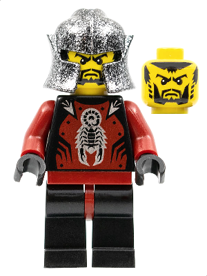cas273 - Knights Kingdom II - Shadow Knight, Speckle Black-Silver Helmet