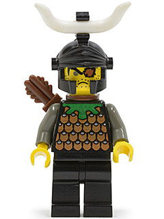 cas279 - Knights' Kingdom - Gilbert the Bad, Black Dragon Helmet, Horns, Quiver