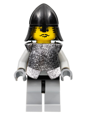 cas304 - Breastplate - Armor over Light Bluish Gray, Black Neck-Protector, Black Moustache