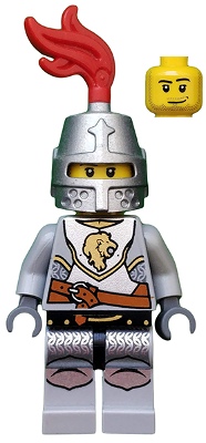 cas440 - Kingdoms - Lion Knight Breastplate with Lion Head and Belt, Helmet Closed, Smirk and Stubble Beard