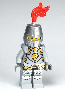 cas443 - Kingdoms - Lion Knight Armor with Lion Head and Belt, Helmet Closed, Gray Beard