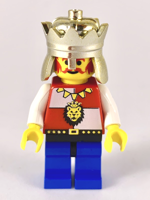 cas552 - Royal Knights - King, Chrome Gold Crown, Lion Crest, Black Hips, Blue Legs