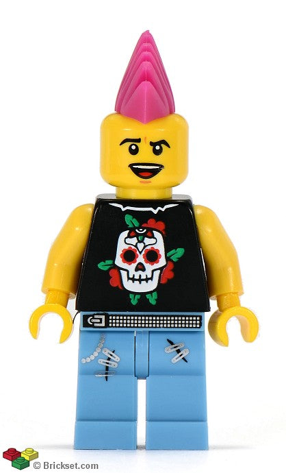 col052 - Punk Rocker, Series 4 (Minifigure Only without Stand and Accessories)