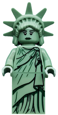 col084a - Lady Liberty, Rubber Hair with Tiara, Series 6 (Minifigure Only without Stand and Accessories)