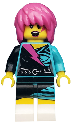 col111 - Rocker Girl, Series 7 (Minifigure Only without Stand and Accessories)