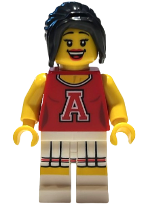 col125 - Red Cheerleader, Series 8 (Minifigure Only without Stand and Accessories)