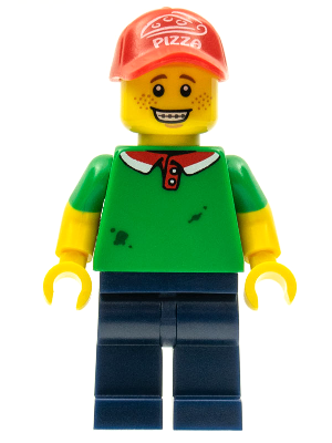 col189 - Pizza Delivery Guy, Series 12 (Minifigure Only without Stand and Accessories)