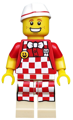 col291 - Hot Dog Vendor, Series 17 (Minifigure Only without Stand and Accessories)