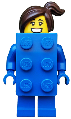 col314 - Brick Suit Girl, Series 18 (Minifigure Only without Stand and Accessories)