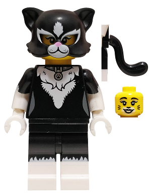 col323 - Cat Costume Girl, Series 18 (Minifigure Only without Stand and Accessories)