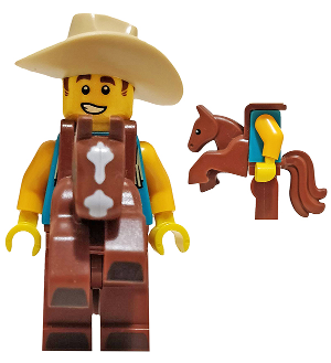 col326 - Cowboy Costume Guy, Series 18 (Minifigure Only without Stand and Accessories)