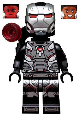 col334 - War Machine - Black and Silver Armor with Backpack