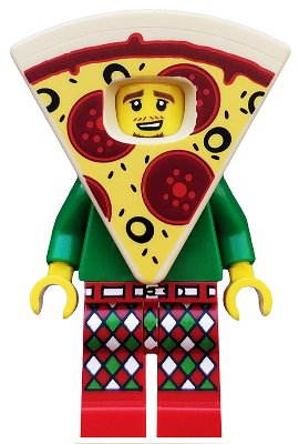col351 - Pizza Costume Guy, Series 19 (Minifigure Only without Stand and Accessories)