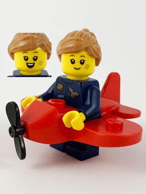 col382 - Airplane Girl, Series 21 (Minifigure Only without Stand and Accessories)
