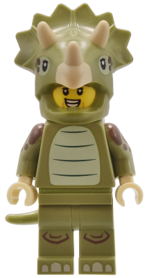 col431 - Triceratops Costume Fan, Series 25 (Minifigure Only without Stand and Accessories)