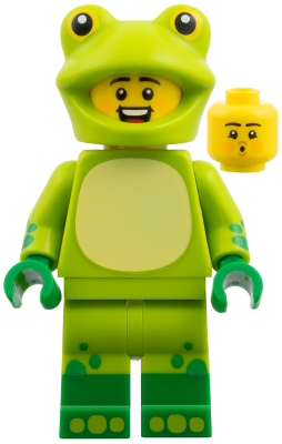 col465 - Frog Costume Fan, Series 28 (Minifigure Only without Stand and Accessories)