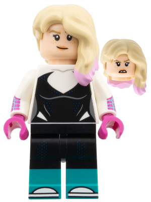 colspi04 - Gwen Stacy / Spider Gwen, Spider-Man Across the Spider-Verse (Minifigure Only without Stand and Accessories)