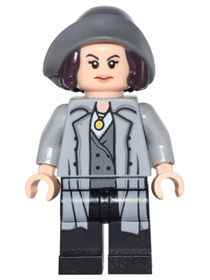 dim029 - Tina Goldstein - Light Bluish Gray Trench Coat, Hair with Hat