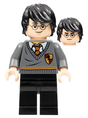 dim036 - Harry Potter - Gryffindor Stripe and Shield Torso, Black Legs, Tousled Hair
