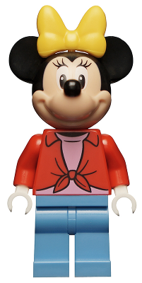 dis073 - Minnie Mouse - Red Open Shirt