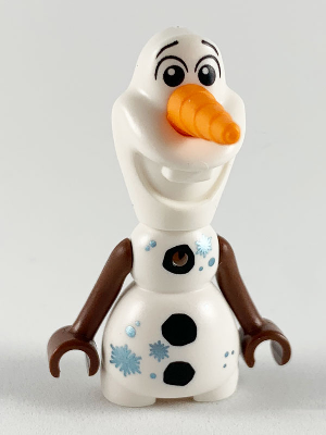 dp074 - Olaf - Mini Doll Body, Metallic Light Blue Snowflakes