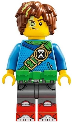 drm003 - Mateo - Dark Azure Robe, Bright Green Utility Belt